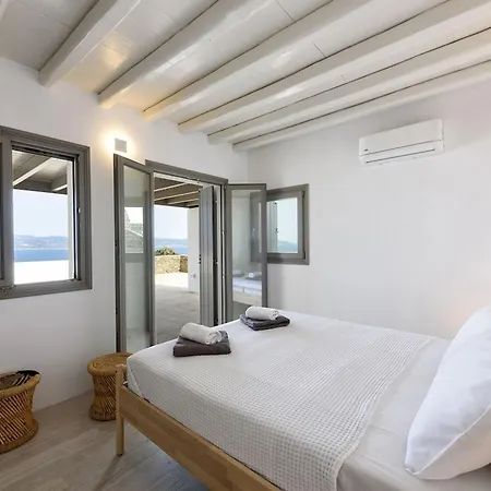 빌라 Rising Moon With Sea View & Mini Pool Near Naousa 몰로스파루