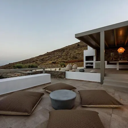 Rising Moon Near Naousa And The Villa *